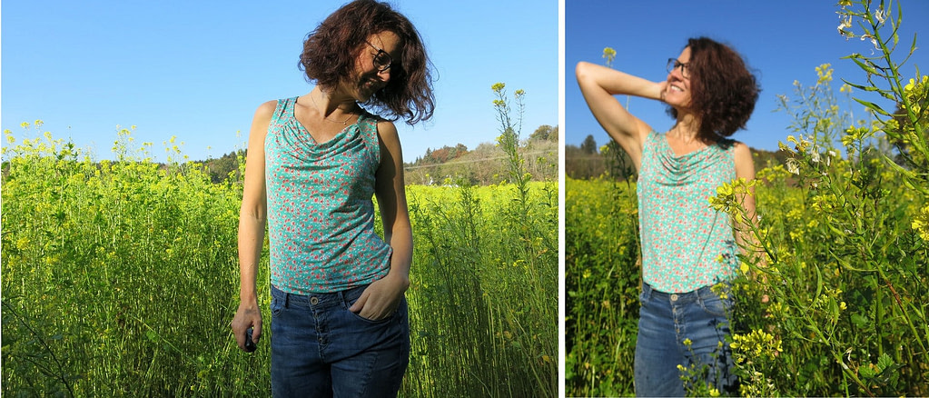 Schnittmuster Wasserfall-Shirt Rosa 2 Schnittmuster Wasserfall-Shirt Rosa