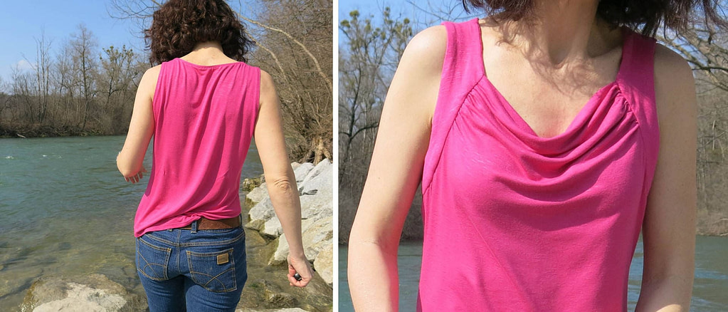 Schnittmuster Wasserfall-Shirt Rosa 3 Wasserfall-Shirt Rosa